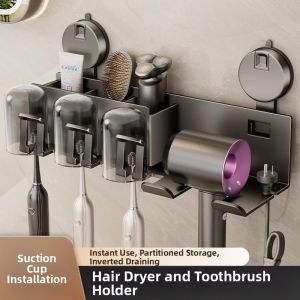 ZHUOLESHI | Bathroom Storage Organizer Suction Cup Toothbrush Holder