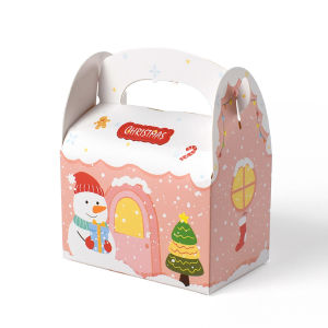 6/12pcs Christmas Gift Box Candy Cookie boxes Gift Packaging supplies Merry Christmas Party Decoration Navidad New Year 2025