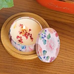 เทียนหอมสปา ตลับอโรม่า บรรยากาศ ขนาด 60g. เทียนหอมครายเครียด เทียนหอมไขถั่วเหลืองธรรมชาติ