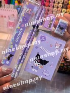 Alat Tulis Kuromi Correction Tape Stationery Set For Student Kids Sanrio Cinnamoroll Melody Gift Set School Supplies