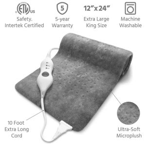 *Flash Promotion * Electric Heating Pad Fast Moist Dry Pain Relief Heat Mat Adjustable Temperature Therapy Hot Compres to Relax Back Shoulder Muscles