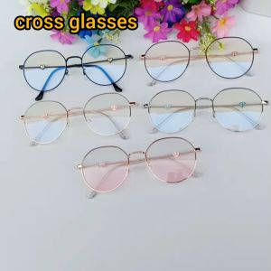 แว่นกรองแสงสีฟ้า เลนส์บลูบล็อค ทรงหยดน้ำเหลี่ยม ขารูปหัวใจ รหัส CGB34 (ไดมอน)