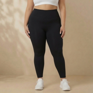 Plus Size Women Premium Cotton Lycra High Waist Leggings | Comfort Stretch Yoga Pants | White Black Gray | 3XL-6XL ✨