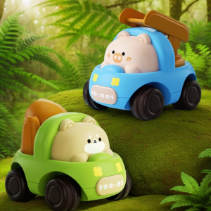 Cartoon Mini Puzzle Animal Engineering Car Cute Little Tiger Baby Boy Cant Fall Bad Baby Car New Arrival