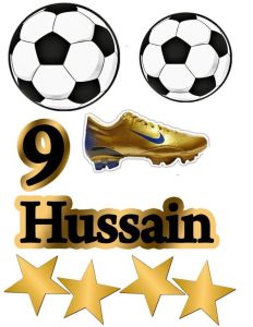 Topper sepak bola football custom nama dan ucapan