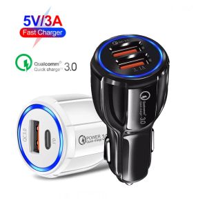 ♥【Readystock】 + FREE Shipping ♥ Dual USB QC 3.0 Car Charger Quick Charge 3.0 Phone Fast Charging 2Ports USB Portable Charger for iPhone Xiaom Samsung Tablets