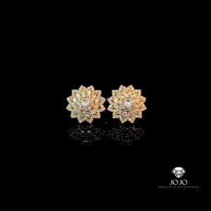 B1655 Bông tai nữ đính đá CZ cao cấp sáng lấp lánh JOJO