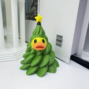 Christmas tree duck statue-lovely yellow mouth indoor/outdoor decoration suitable for home office party-no electricity perfe