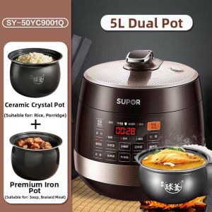 Supor | Dual Inner Pot Multifunction Large Capacity Electric Pressure Cooker 5L