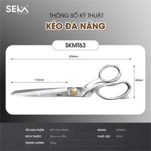 Kéo Đa Năng Seka SKMT63 Inox Sáng Bóng Dễ Dàng Vệ Sinh