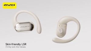 Awei T95 OWS Wireless Earphone 3D Surround Stereo Heavy Bass Low Latency  Earhook Earpieces with Mic Bluetooth V5.3 IPX6 Waterproof Sport Running Open Ear Earbuds