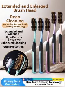 Ziny Adult Soft Bristle Toothbrush Large Head for Men And Women Strong Cleaning Power Home Use Family Pack Dental Care