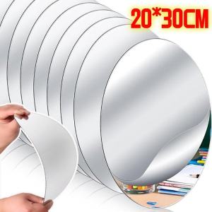 HD Oval Round Square Acrylic Wall Mirror / 3D Self-adhesive Wall Stickers / Bathroom Mirrors