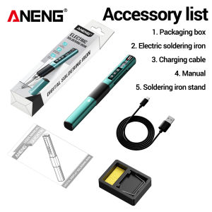 ANENG | ANENG SL108 PRO T12 Soldering Iron OLED 100W Type‑C 100‑450℃ Auto Sleep Portable Precision Welding Tool Electronics DIY Repair