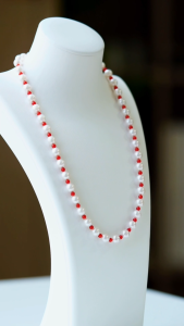 Montagne Jewelry Natural 3mm Red Coral+ 6mm Akoya Pearl Necklace