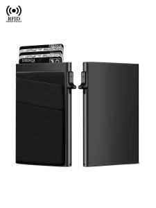 Slim Business Card Holder Rfid Minimalist Smart Wallet Pop Up Metal Box Credit Bank Visit Cardholder Case Porte Carte De Visite