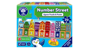 Bộ xếp hinh Number Street Jigsaw Puzzle - Orchard Toys giúp trẻ phát triển kỹ năng đếm số quan sát