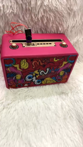 ลำโพงบลูทูธ รุ่น MN-205 มีหูหิ้วพกพา ลำโพงบลูทูธคาราโอเกะ เสียบไมค์ได้ เบสหนัก ลายสวยไหม่สุด