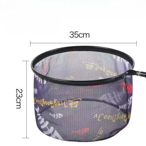 30/35/40cm Fishing Net Head Anti-hook Outdoor Hand Net Ultra Light Aluminium Alloy Solid Deepening Net Fishing Tool Accessories