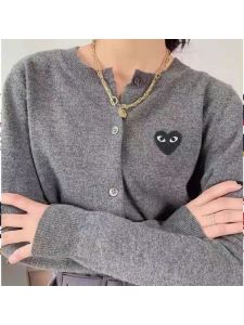 HUOLISI | Stylish Red Heart Cardigan Knit Sweater Short Length Loose Fit Lightweight