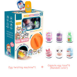 Popular Kids Toys Gachapon Machines with 6pcs Random Capsule Toys Egg Twisting Machine Cardboard Box Surprise Blind Box