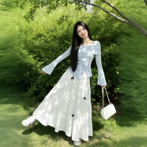 CHANGTONG | Sweet Gentle Style Two Piece Set Blouse and Skirt