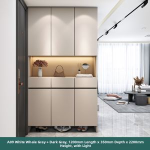 Modern High-Capacity Wall-mounted Shoe and Coat Storage Cabinet
