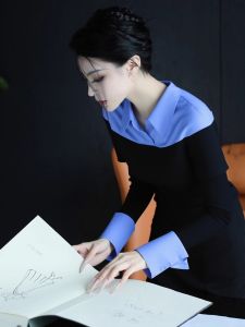 SHANGSHA | Elegant Design Black Shirt