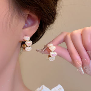 New White Heart C Shaped Earrings For Women Fashion Earrings