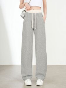 High Waist Draped Pants Womens Scythe Pants Casual Versatile Trendy Drawstring Slimming Wide Leg Pants Commute Style