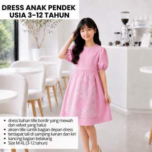 DRESS ANAK LALUNA LENGAN PENDEK