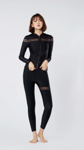 AquaPlay lace satin high waisted black slim fit pants with sun protection quick drying breathable surfing leggings