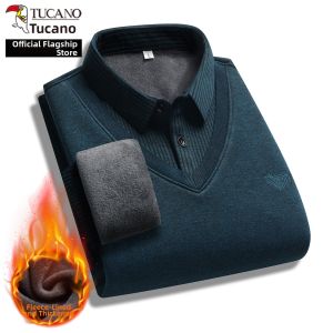 TUCANO | Fleece-lined Thickened Thermal Mock Two-pieces Knitwear