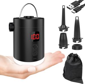 Digital Display Mini Quick Air Pump Air Cushion Swimming Ring Wireless Portable Electric Outdoor Lighting Air Pump