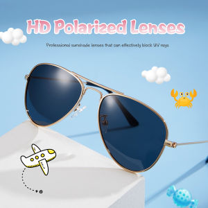 OQ BOGA 5 Colors Fashion Aviator Frame Kids Polarized Sunglasses Children Outdoor Eye Protection Full Rim Sun Glasses