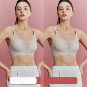 Miiow | Invisible Thin Womens Bra Base Liquid Comfortable Gathered Small Chest New 2025 Summer Back Beauty Underwear MiiOW Cat Person