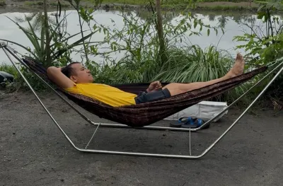 Stainless Detachable Duyan Frame | Heavy Duty Portable Hammock Stand for Camping Outdoor & Indoor Use | Easy Setup (Rust Resistance)