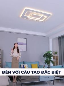 Đèn ốp trần KLASSE loại đèn trần led 3 màu trang trí phòng ngủ phòng khách khách sạn nhà hàng ...