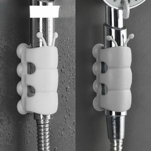 Universal Shower Head Holder Suction Cup Bracket Movable Fixed Base Shower Accessory No Drilling Required Bathroom Supplies