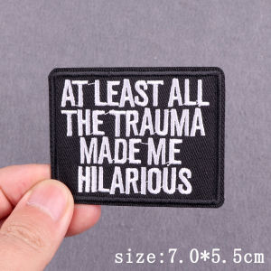 Copywriting Slogan Embroidery Patches For Clothing Punk Letters Iron On Thermoadhesive Patches On Clothes Stickers Badges Decor