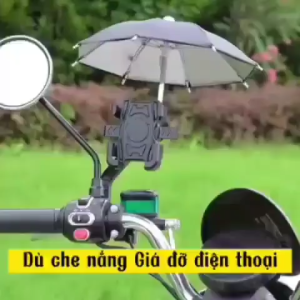 Kẹp điện thoại xe máy chống rung có chống nắng mưa chất liệu kim loại không gỉ