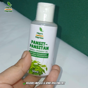 Pansit-Pansitan Herbal Liniment Oil by Mark and Marias 60ml Herbal Massage Oil Anti Inflammatory Herbal Formula Warming Body Oil Soothing Comforting Body Massage Oil Helps | Promote Relaxation Fast Absorbing | Non Greasy Daily Body Care Everyday Wellness