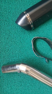Motorstar Z2R Stainless Elbow on Akrapovic 370mm with Silencer
