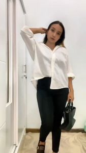 Legging wanita polos hitam bahan premium STD & JUMBO