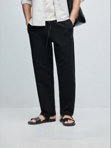 Jack Jones | Cotton Summer Leisure Pants with Fine Embroidery