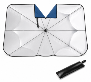 Car Windshield Sun Shade Umbrella Foldable V-Shaped Opening Anti-UV Heat Insulation Car Front Window Cover Portable Auto Sunshad