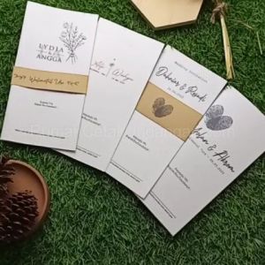UNDANGAN SIMPLE RUSTIC MINIMALIS PUTIH & TEBAL