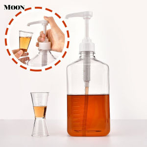 1600ml Fructose Syrup Pump Dispenser Plastic Bottle for Milk Tea ShopDurable PP Pump Dispenser 10CC Bottles