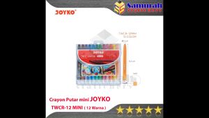 Crayon Joyko TWCR-12 Mini / Krayon Putar Mewarnai isi 12 Warna Pendek Twist Oil Pastel TWCR 12s