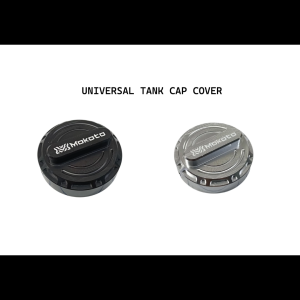 Universal Tank Cap Cover - Black & Silver